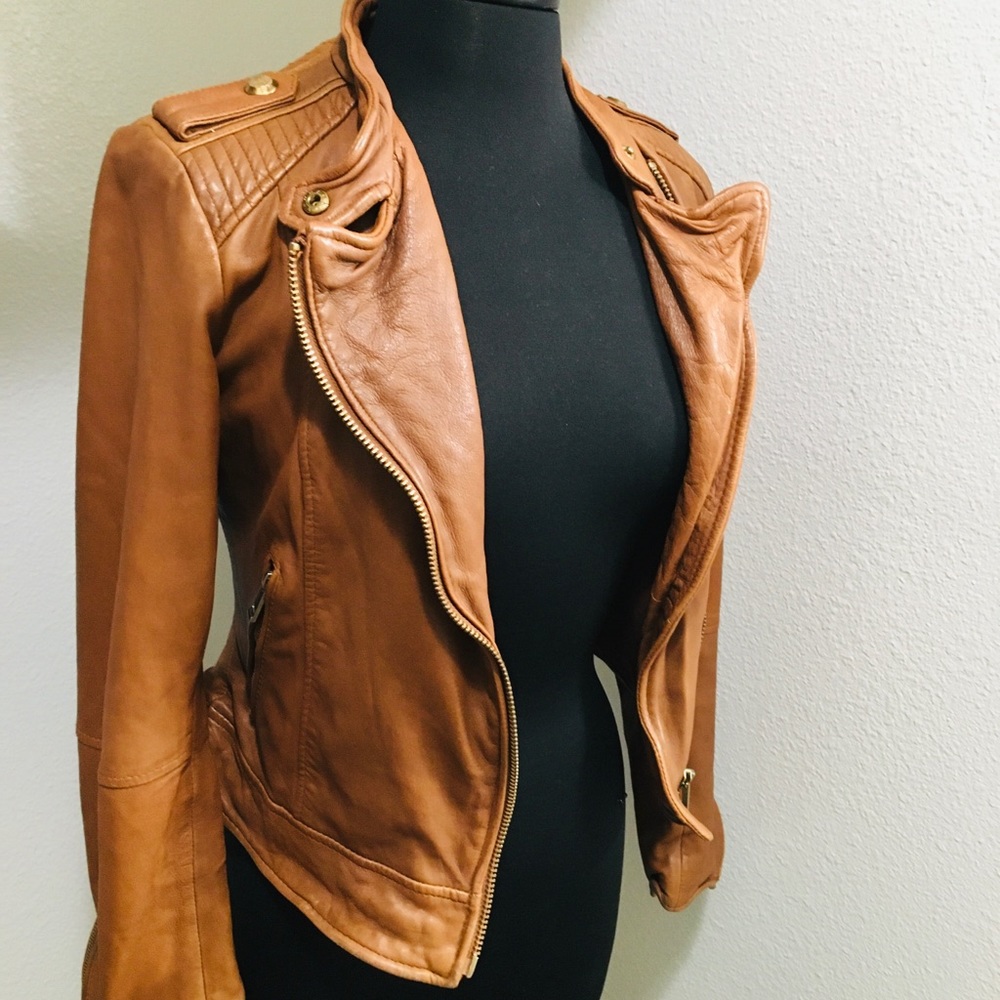 Zara Brown Leather Jacket